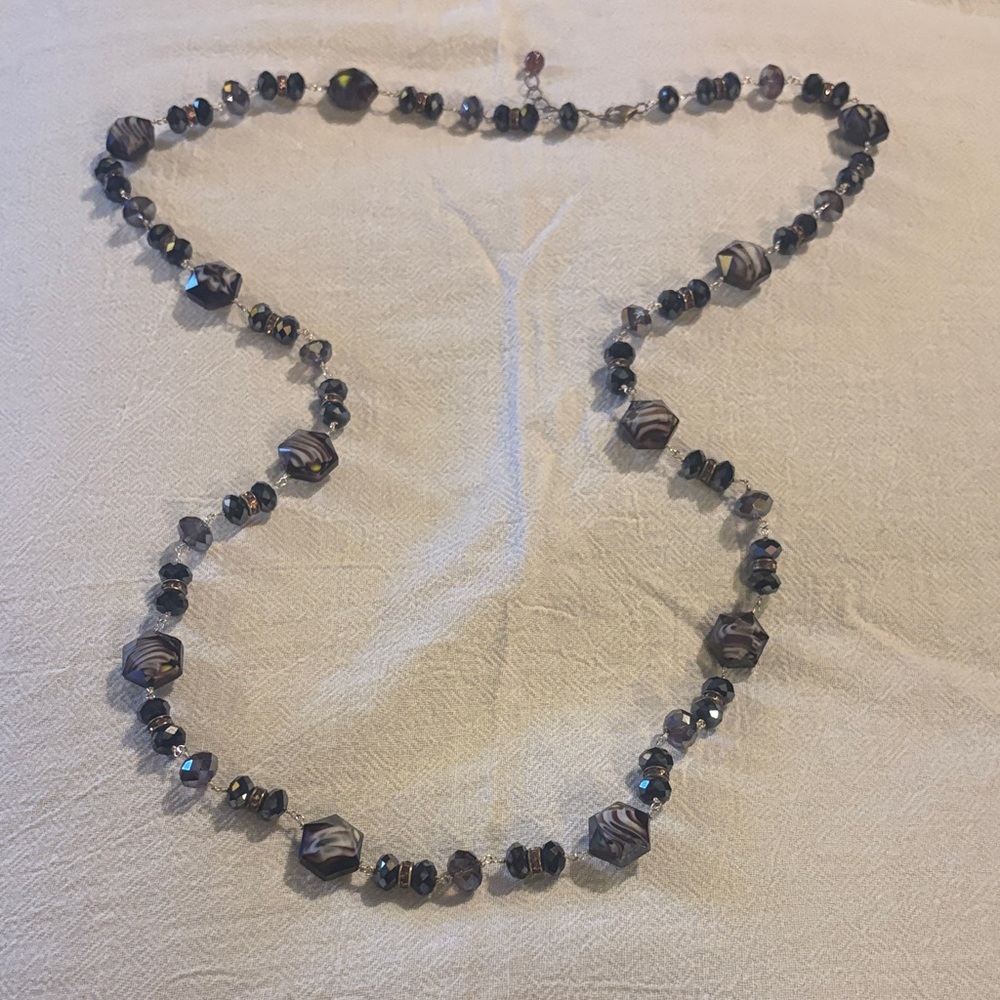 🔥5 FOR $25🔥 Gray Glass Bead Necklace - Elegant Women's Jewelry